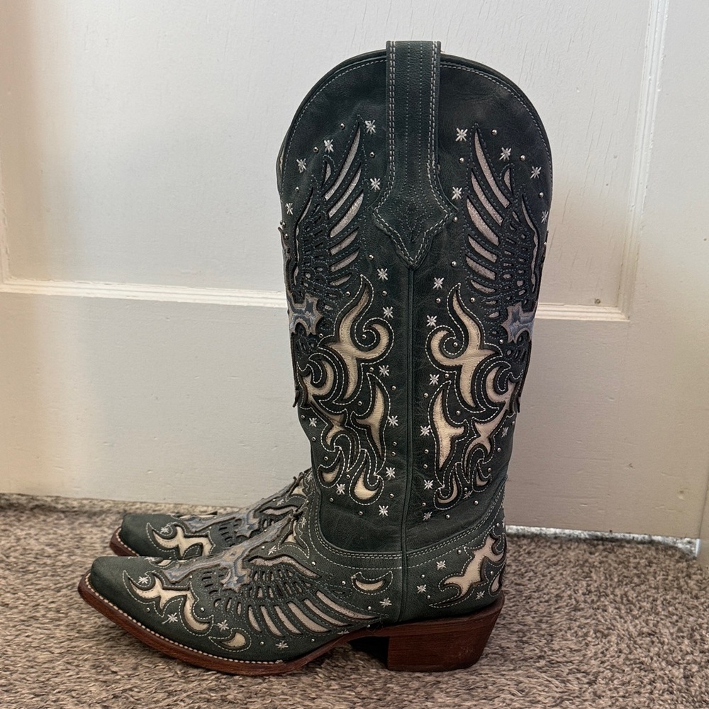 J.B. Dillon Leather Cowboy Boots - Picture 6 of 8